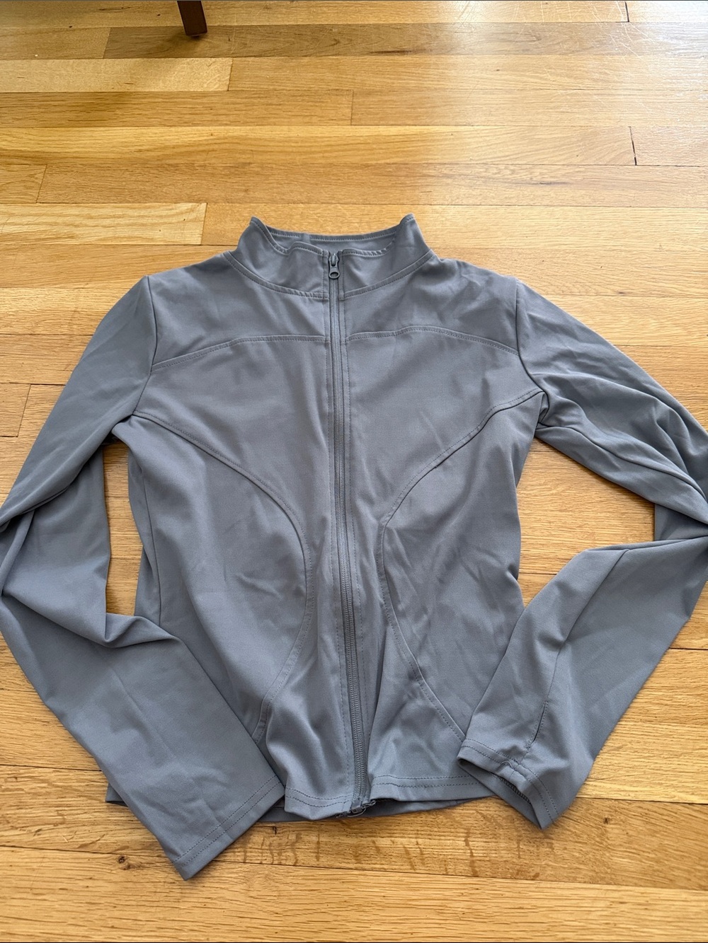 Gray Full-Zip Active Jacket